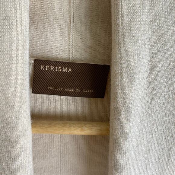Kerisma Mercer Open Cardigan Sweater Size S/M Beige Ecru Angora Casual Staple - Picture 9 of 13